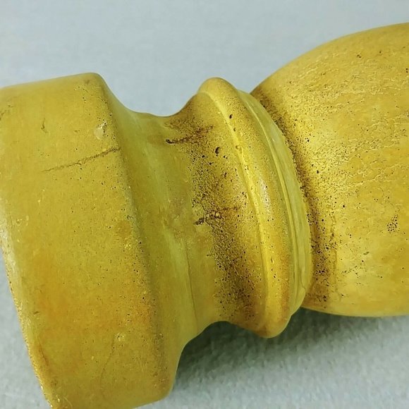 Candle Holder Taper Pillar Artist Signed Concrete Spindle Design Hand Made - Picture 7 of 10